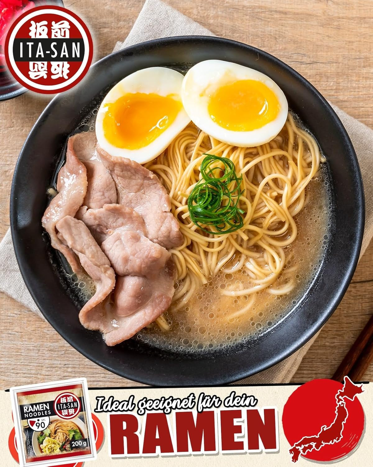 ITA-SAN Ramen nudlar, snabb och enkel tillagning, 30 x 200 g