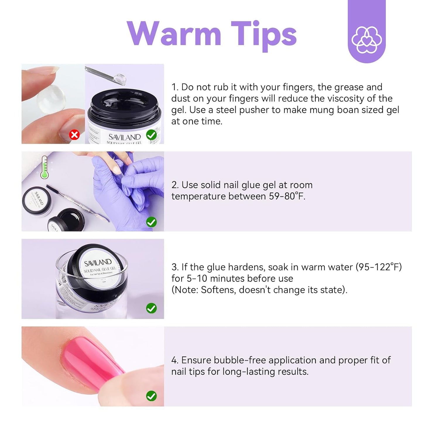 Saviland Solid Nail Tip Lime: 2st 15G konstgjorda nagellim Extra starkt lim Press On Nails UV Lim Gel Nagellim För Kvinnor Hemmasalong DIY UV/LED Lamp Cured