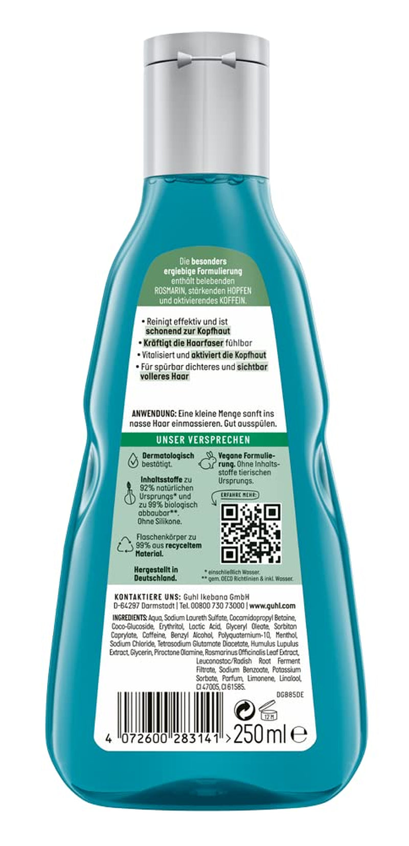 Guhl Men Full & Strong Shampoo - Hårtyp: Tunt, fint, normalt Guhl Shower & Bath