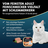 animonda Vom Feinsten Adult Gourmet Variety (32 x 100 g), spannmålsfritt och sockerfritt våtfoder för vuxna katter med en oemotståndlig gourmetkärna.