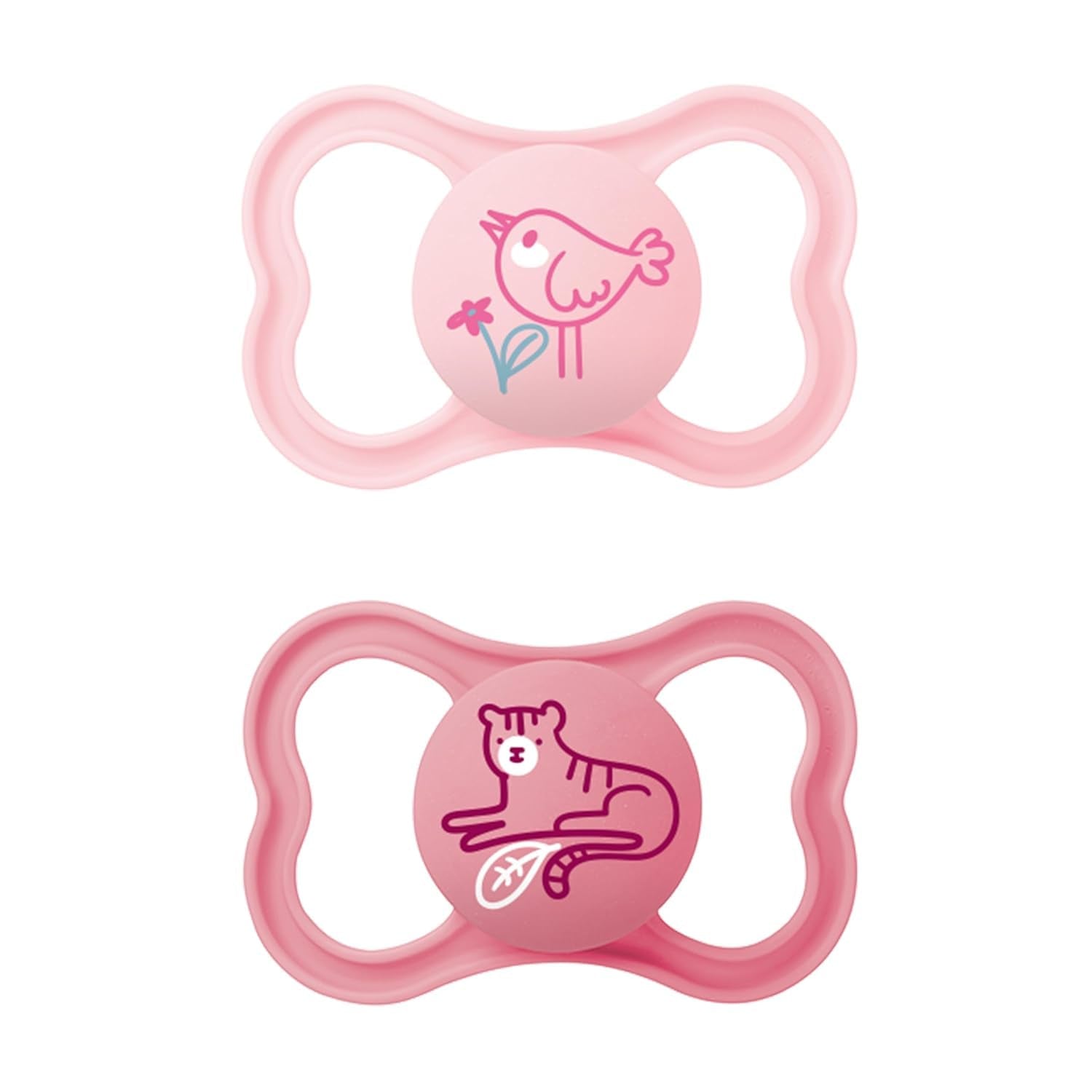 MAM Air Silikonnappar 2-pack Extra lätt och luftig design Tandvänlig bebisnapp Tillverkad av MAM SkinSoft Special Silikon med Napplåda 6-16 Månader Bear/Rhino