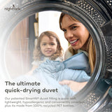 Night Lark Täcken utan överdrag, 4,5 Tog, King Size, Tufted Dot Collection, Lyxiga sängkläder, Allergivänligt, Maskintvättbar, varma sandtäcken & täcken Naty Shop