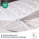 EGO HOME memory foam kudde 40x80 cm med strimlat memory foam - Andas, ergonomisk nackstödskudde för sido-, rygg- eller magslipare - Oeko-Tex certifierad - Tvättbart fodral