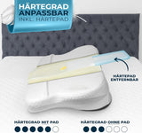 Ortopedisk kudde [Innovationspris för ergonomi nominerad] Nackvärkskudde gjord av Memory Foam | Nackstödskudde Ergonomisk nackrullsida sovkudde Grå cervikala ortopediska kuddar Naty Shop