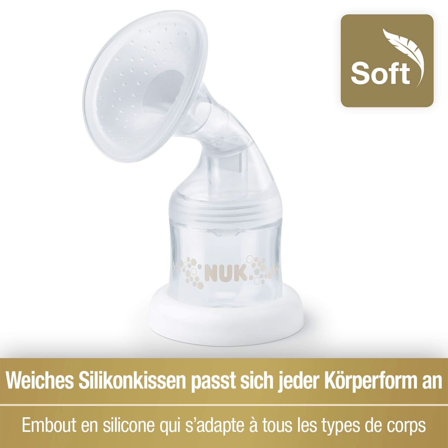 NUK Nature Sense dubbel elektrisk bröstpump | Med batteri, LCD-display 2X behållare för bröstmjölk på 150 ml Tillbehör Mat och Amning Bebe Naty Shop