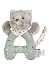 Lilly Cat Sterntaler Catch Toy - Motoraktivitetsleksak för skallra, beröring och lek - Plyschleksak för spädbarn och barn med rattle som lojal vän - Mjukt tyg babyleksak, grå Bebe Naty Shop Toys Standardtitel