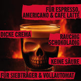 DÖD ELLER LEVANDE DIAVOLO – Extra mörk espresso – 100 % Robusta – Extremt stark – Låg syrahalt – Stabil grädde – Hela bönor 1 kg – Neapelstek
