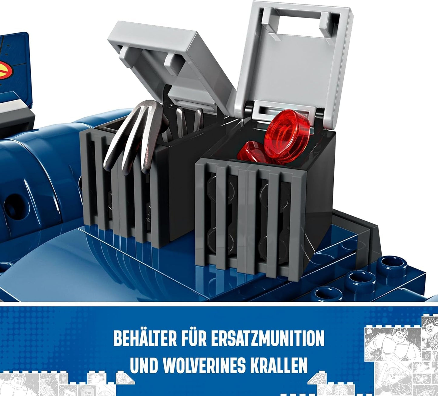 LEGO Marvel X-Jet X-Men Building Model Plane med figurer inklusive Wolverine och Rogue Superhero Toy för barn Present för pojkar och flickor 8 år gamla 76281 Byggset Beuche den LEGO-Store