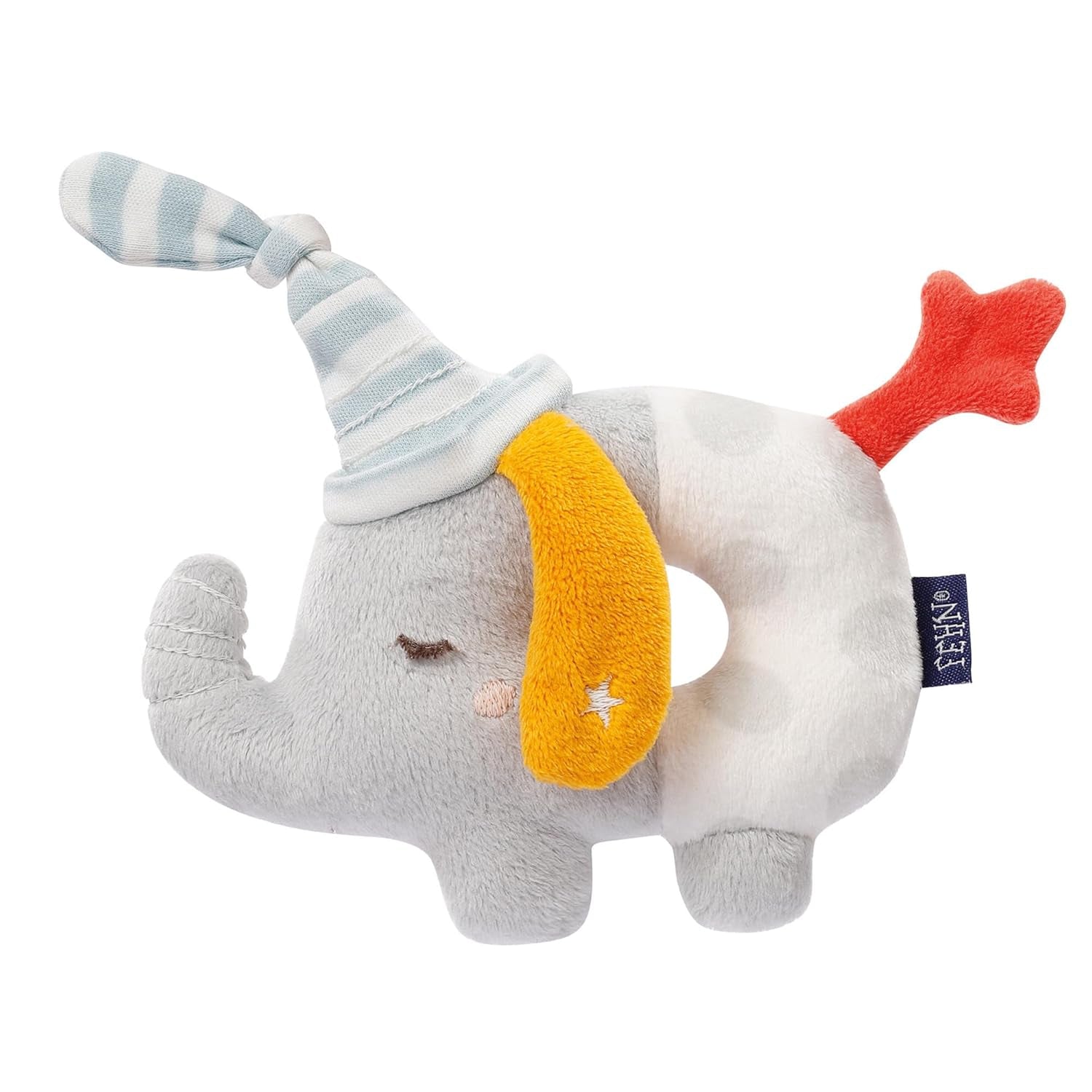 Fehn baby grip ring fårleksak fehnNATUR - plyschleksak med ekologisk bomull - babyleksak med klocka och lekfull lärleksak - greppleksak för spädbarn och småbarn från 0+ månader Babyleksaker Naty Shop Elefant
