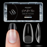 Modelones Nail Tips 510 Pieces - Heltäckande Nail Tips Set, Gel Tips Set, Pre-Polish PMMA Resin Nail Tips, Konstgjorda naglar för lim på Nail Art DIY, Short Squoval