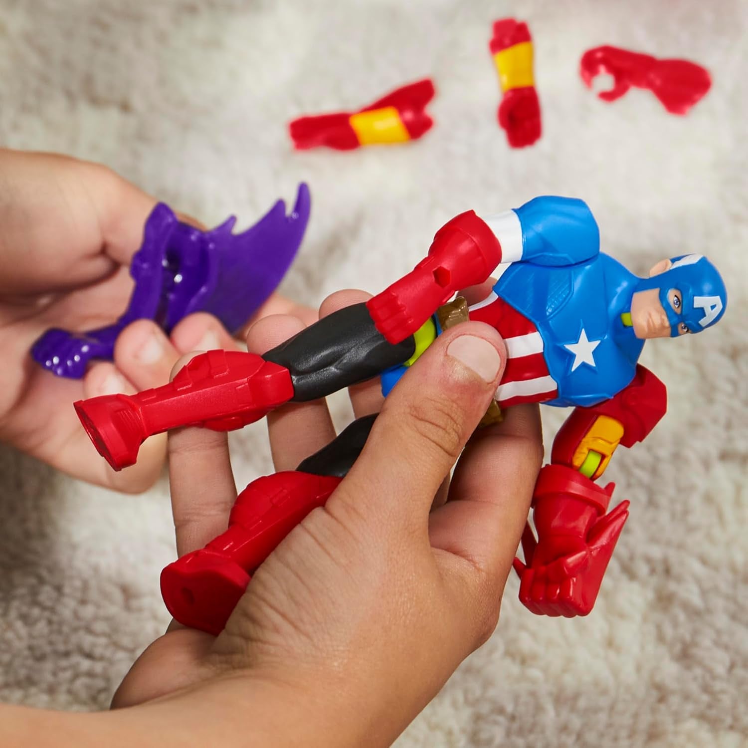 Mixmashers Marvel Captain America Avengers Mix-och-matcha actionfigurer och tillbehör Actionfigurer Naty Shop