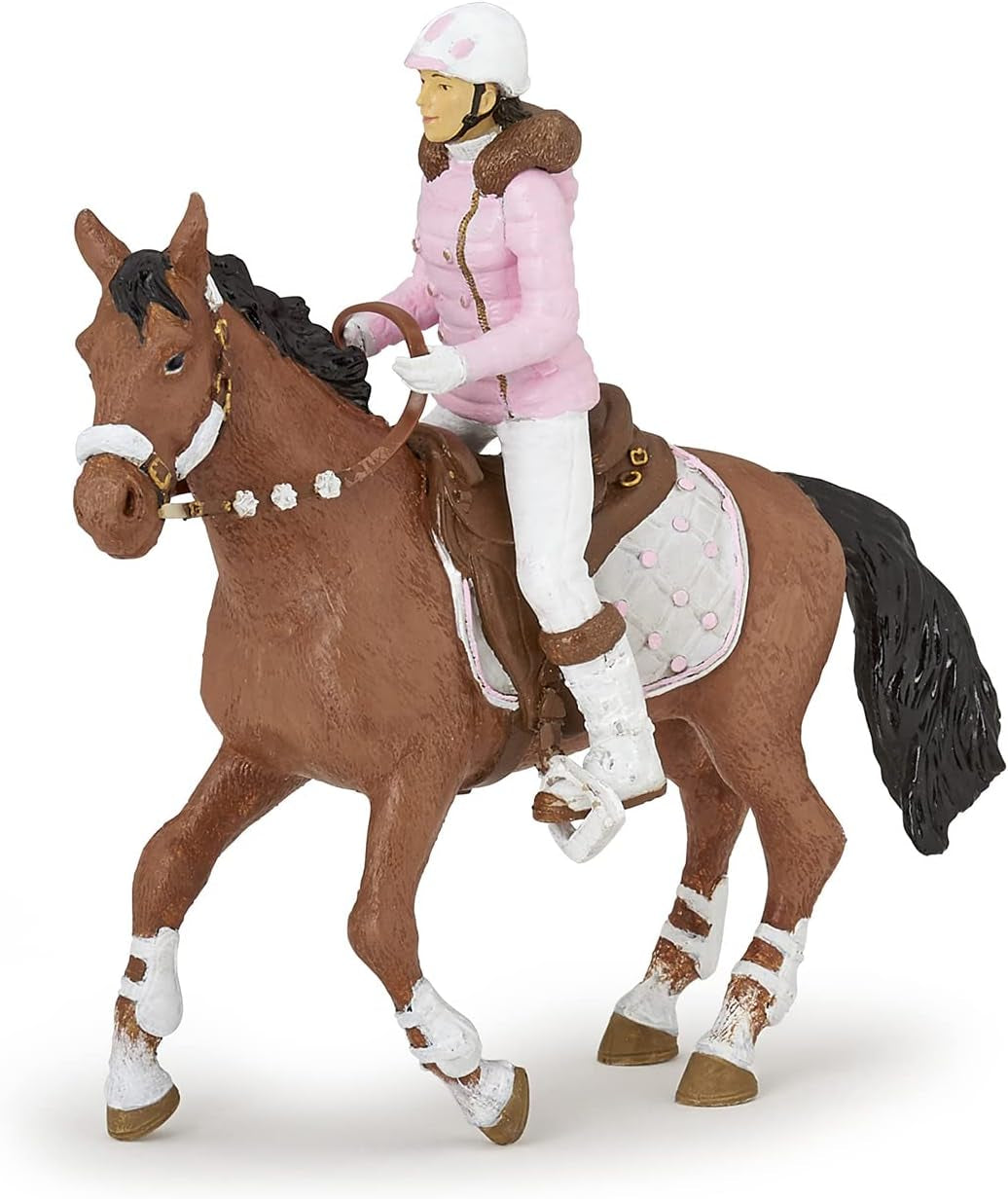 PAPO - Hästfigur - Rider Fashion Winter, passion för ridning, leksak för barn från 3 år. Naty Shop actionfigurer