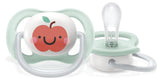 Philips AVENT ultraluftnapp - 2-pack, BPA-fri, andas, för bebisar 0-6 månader, inklusive bärväska och sterilisering, äpple/päron (modell SCF080/17)