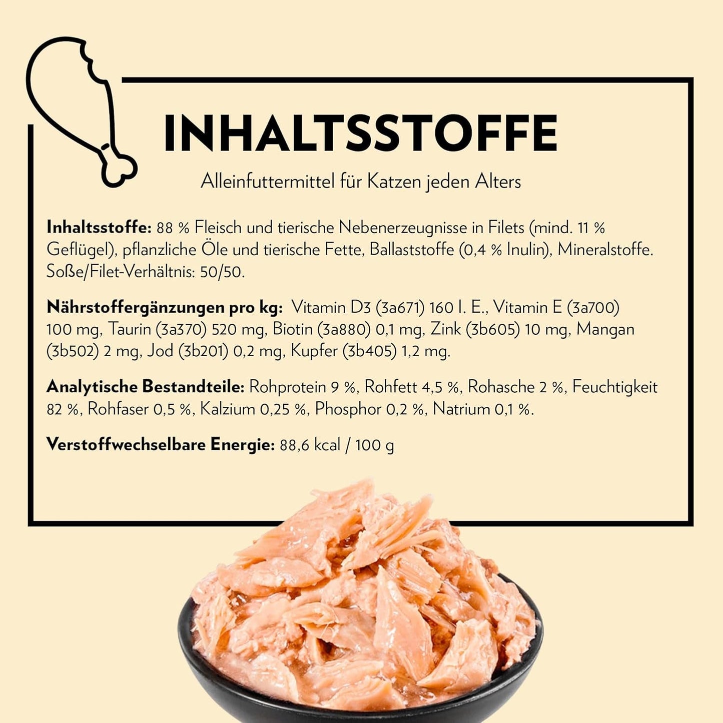 PrimaCat - Klassiskt våtfoder för katter, smak av fågel i sås, 28 x 85 g