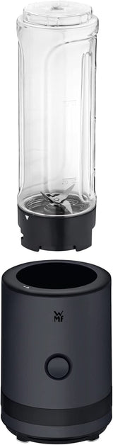 WMF Küchenminis Smoothie-To-Go, Mini Standmixer Mit Zwei Mix-/Trinkbehältern 0.6L, Mixer Hochleistungsmixer 300 W, Edelstahl Matt, Schwarz Kitchen Naty Shop