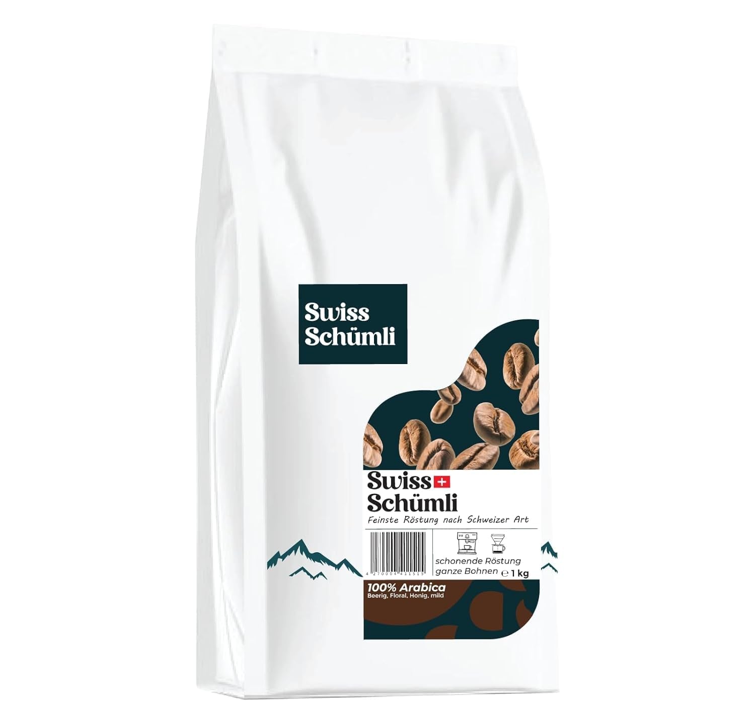 Från över 175 års erfarenhet: Schwiizer Schüümli schweiziska Schümli kaffebönor 1 kg – Lättrostning för ett fint Schümli-kaffe, perfekt kräm, intensitet 2/5, syra 1/5 – för en riktig kaffenjutning