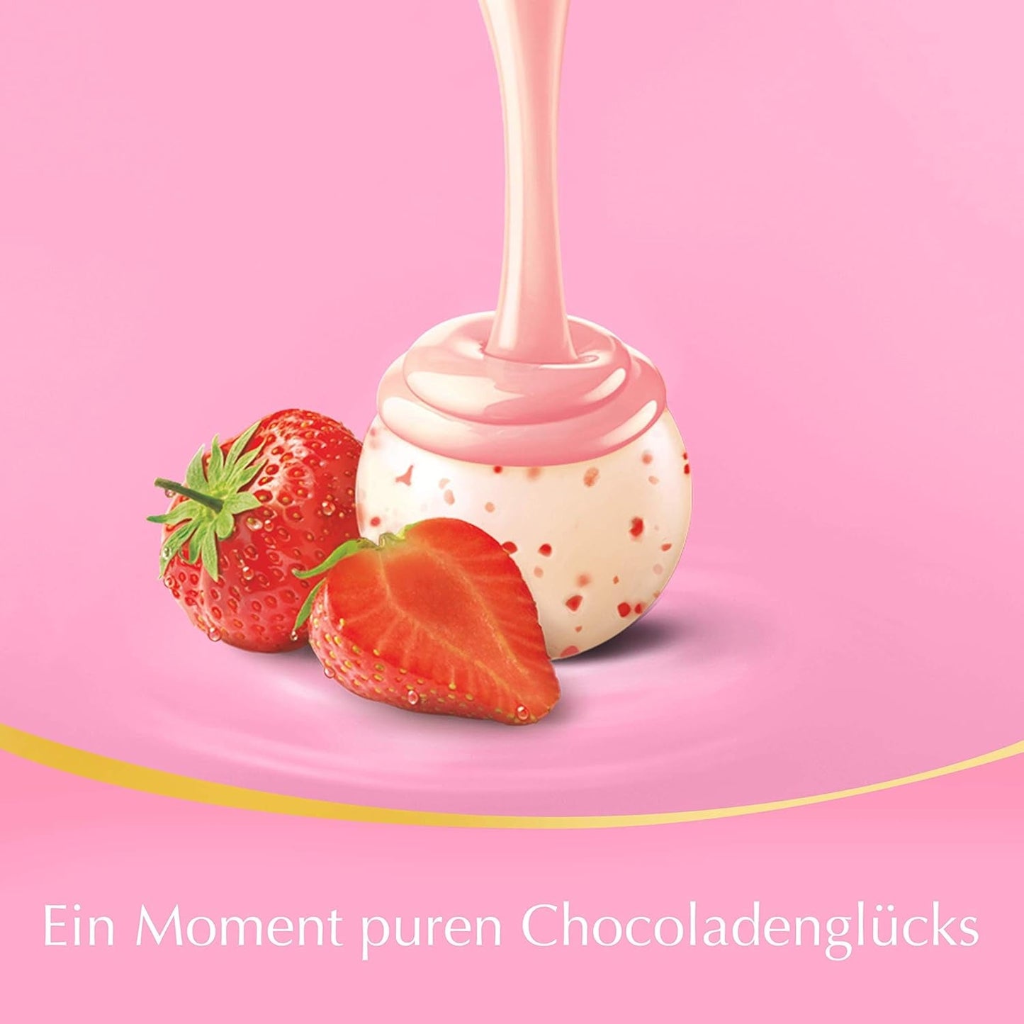 Lindt LINDOR Extra mörka chokladbollar och LINDOR Strawberry Creme Chokladbollar | 1 kg återförslutningsbar påse | ca. 80 vita chokladbollar med jordgubbsgrädde