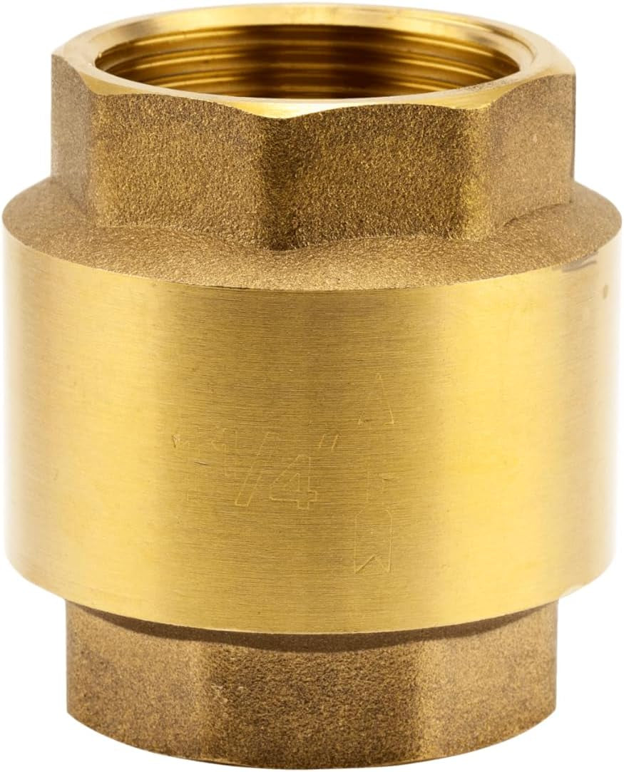 Gardena mellanventil i mässing: Envägsventil i massiv mässing, 42 mm (G 1 1/4 tum) gänga för anslutning till pumpar (7232-20)