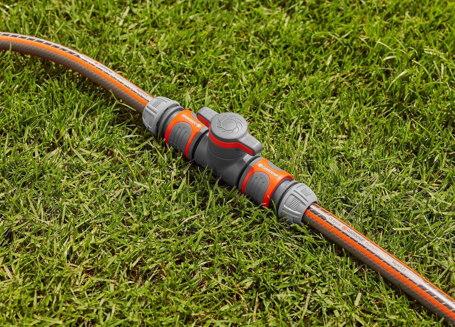 Gardena koppling med reglerventil, grå, orange