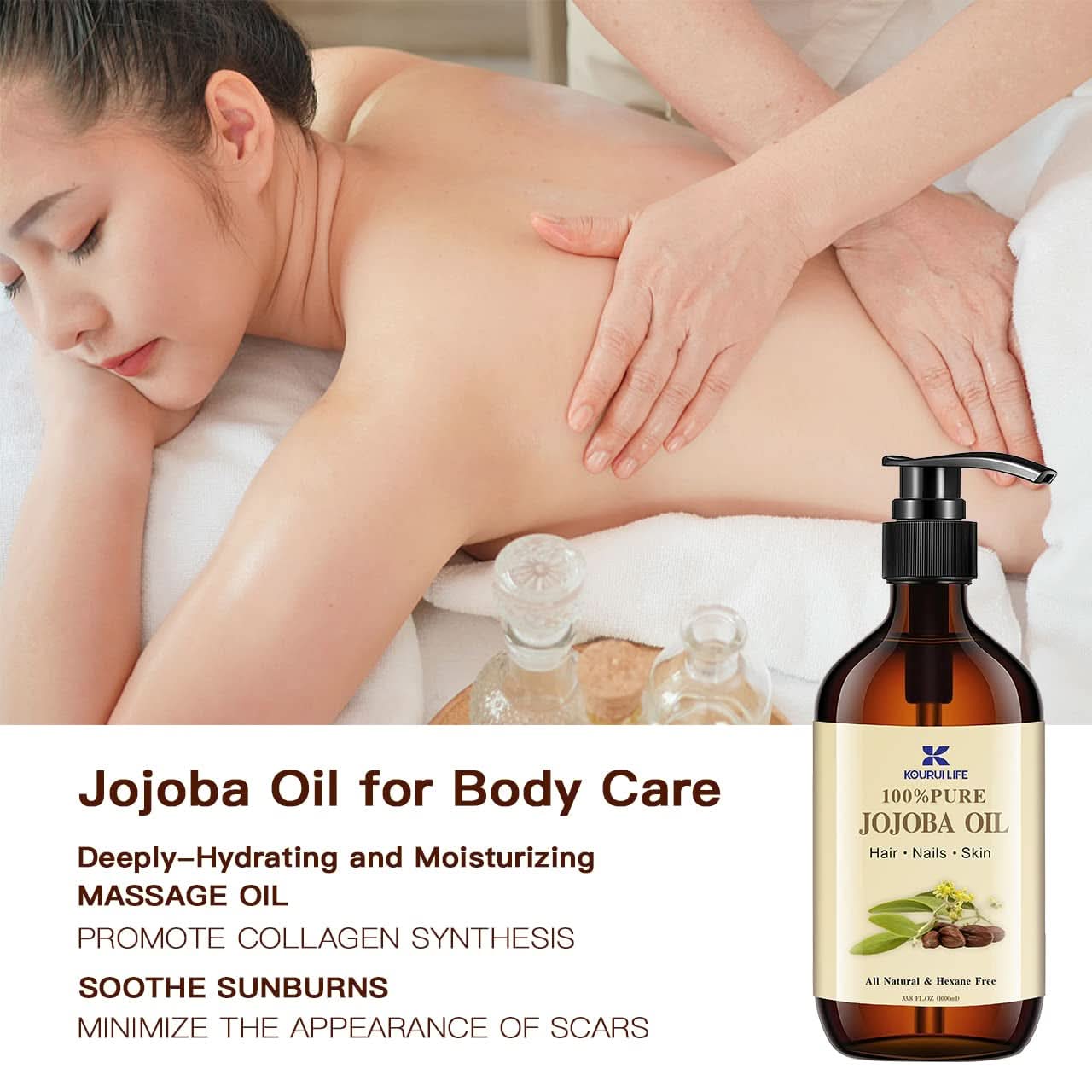 Ekologisk jojobaolja 1 liter, 100% ren Kosmetik och skönhet Naty Shop