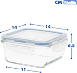 Max Home 8-packs glas lufttäta behållare Mikrovågsglas Lunchlåda Återförslutningsbara matbehållare 550ml klara lock Matbehållare (16538) Matförvaringslådor Naty Shop