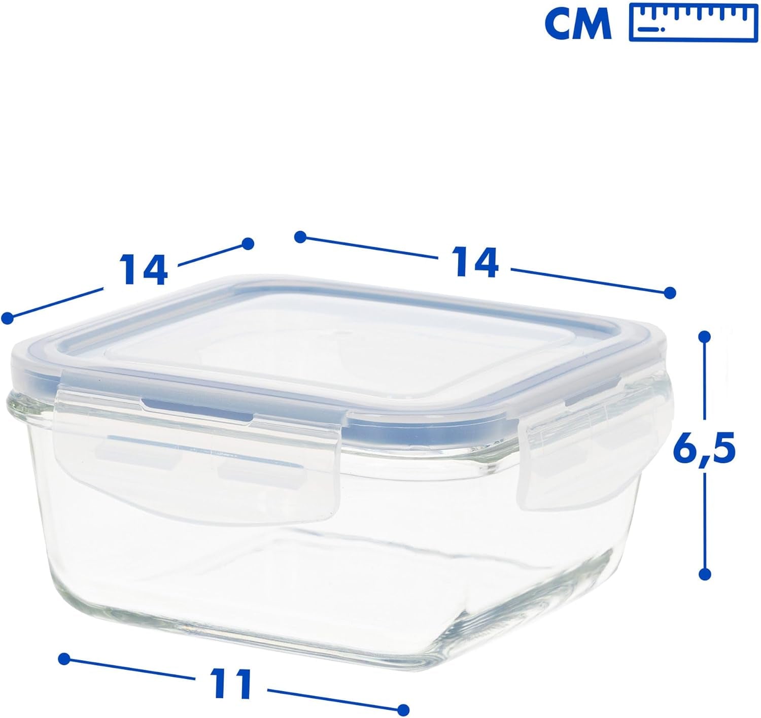 Max Home 8-packs glas lufttäta behållare Mikrovågsglas Lunchlåda Återförslutningsbara matbehållare 550ml klara lock Matbehållare (16538) Matförvaringslådor Naty Shop