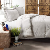 Lush Decor Farmhouse quilt med ränder, Full/Queen, grå täcken och täcken Naty Shop