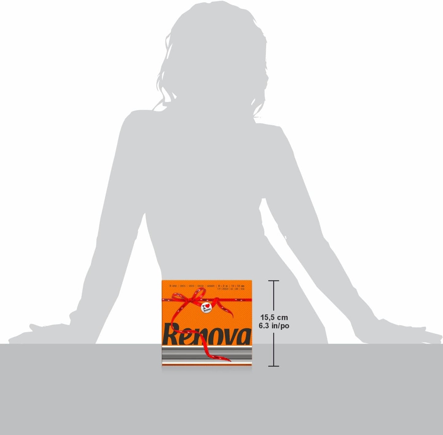Renova Pappersservetter, Red Label Orange - 70 servetter