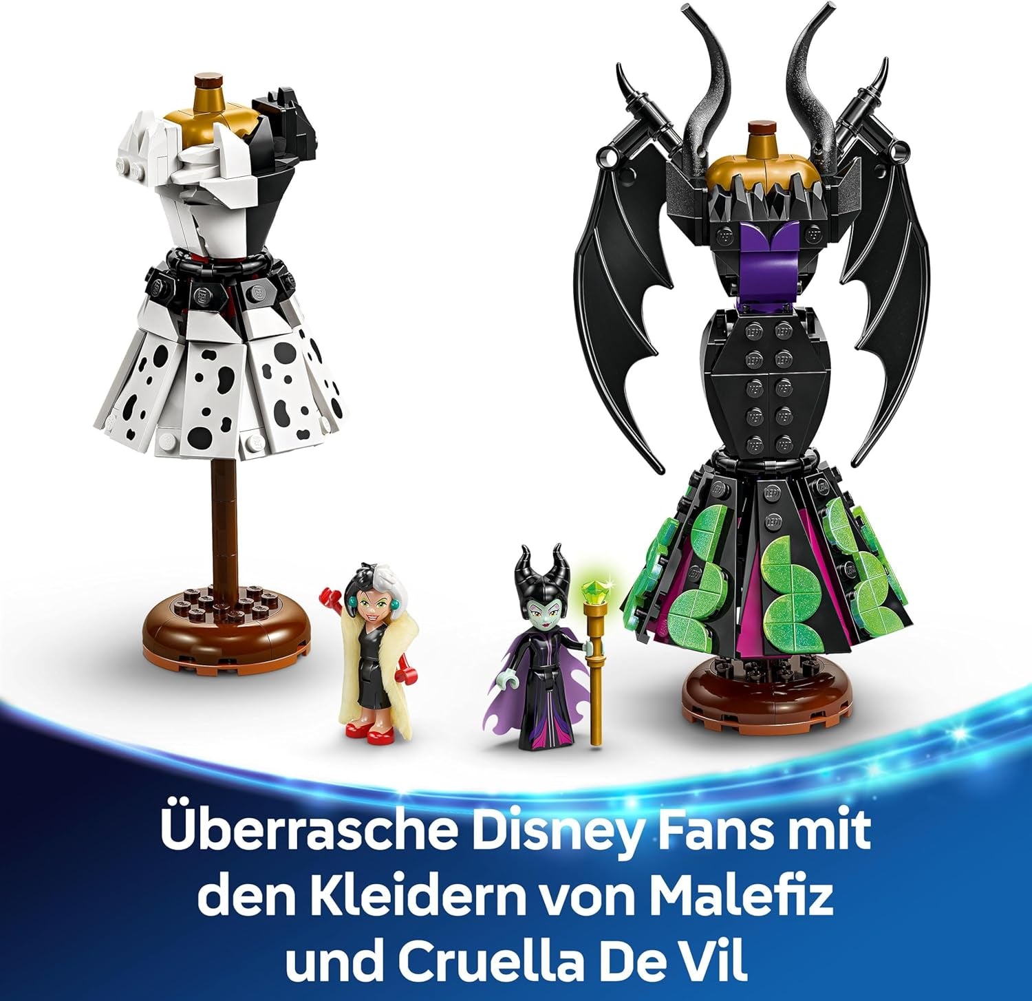 LEGO Ç€ Disney Villains The Dresses Of Maleficent And Cruella De Vil - Leksak för pojkar och flickor från 9 år - Inkl. 2 minidockor och 2 djurfigurer - Födelsedagspresent till fans 43262 Byggset Besuche den LEGO-Store
