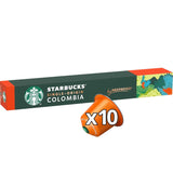 STARBUCKS Single-Origin Colombia av Nespresso, Mittlere Röstung, Kaffeekapseln 10 x 10 (100 Kapseln)