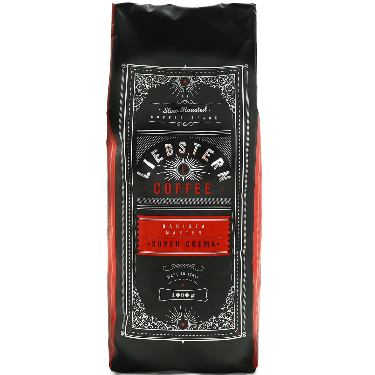 NYTT | LIEBSTERN KAFFE | Kaffebönor 1 kg | SUPERKRÄM | Kaffe med extra låg syra | De bästa espressobönorna för helautomatiska maskiner | Mellanstekt med mycket smak