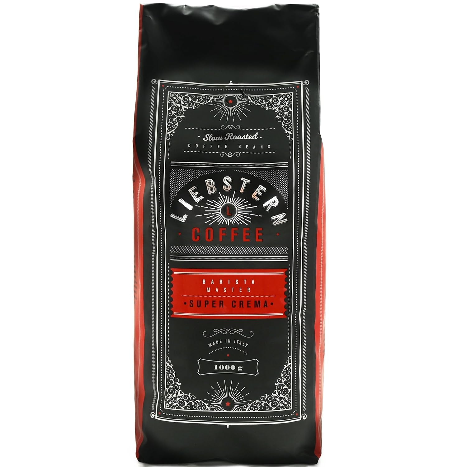 NYTT | LIEBSTERN KAFFE | Kaffebönor 1 kg | SUPERKRÄM | Kaffe med extra låg syra | De bästa espressobönorna för helautomatiska maskiner | Mellanstekt med mycket smak