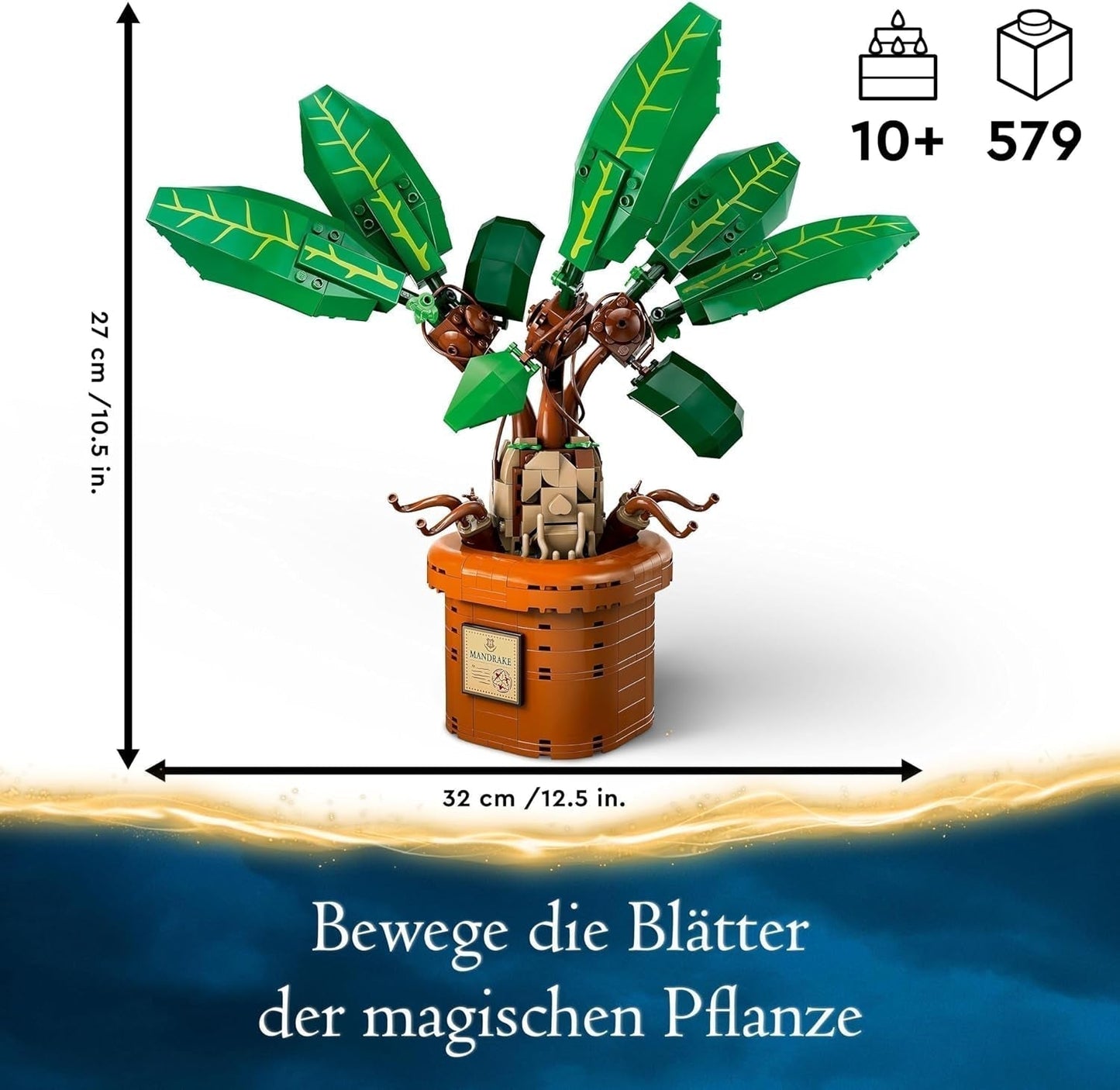 LEGO Harry Potter Magic Potion Plant: Mandrake, krukväxtleksak, magisk present till flickor, pojkar och alla fans, fantasifulla lekset för barn, heminredning 76433 Byggset Besuche den LEGO-Store