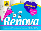 Renova Skincare toalettpapper, 3 lager, vitt, 24 rullar