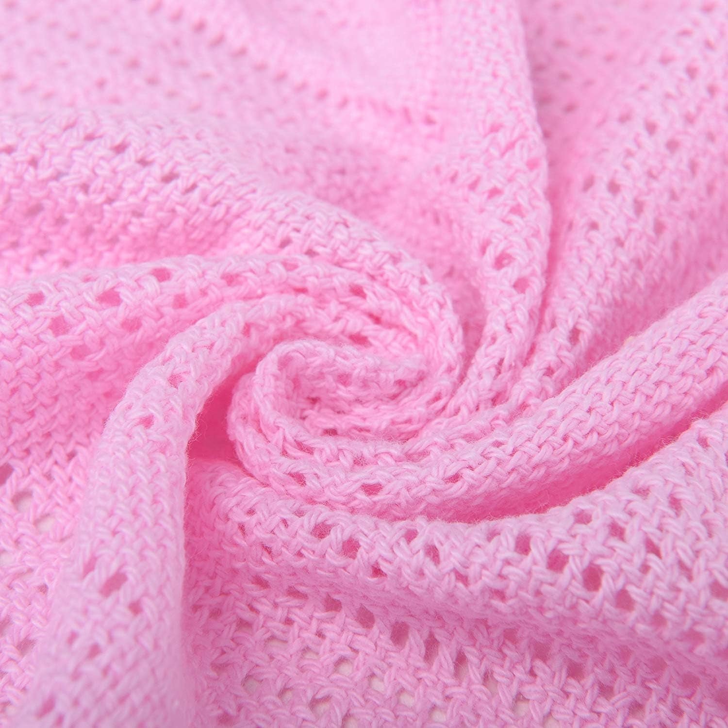 Familjesängkläder Rosa cellfilt för dubbelsäng, bomull, vändbart stort överkast, lätt, termiskt, mjukt, traditionellt cellfilt, 230 X 230 cm täcken och täcken Naty Shop Rose dubbelsäng (230x230 cm)
