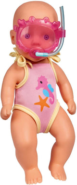 Simba 105030172 - Nyfödd babybaddocka, vinyldocka i baddräkt med simglasögon, 30 cm, docka, ålder 3+ Dockor Naty Shop Singel