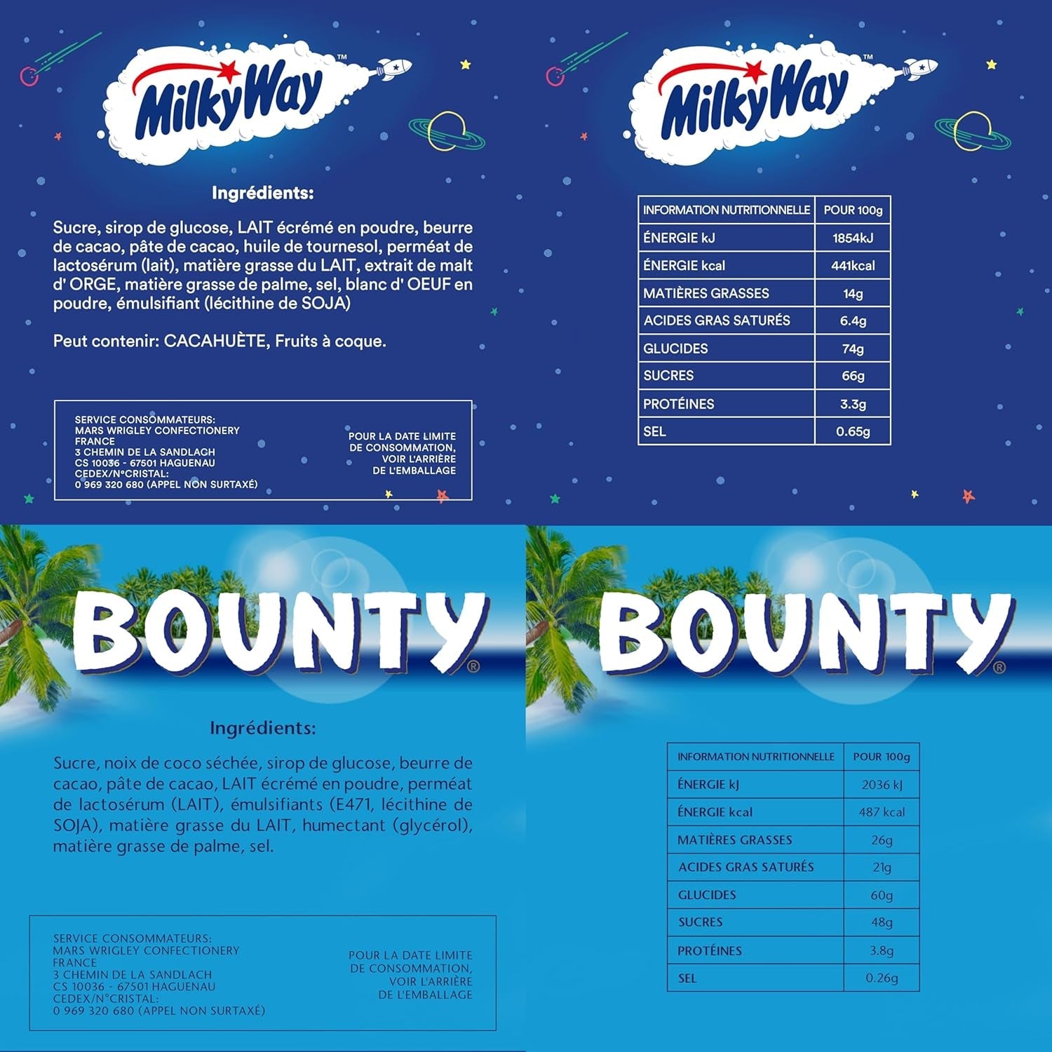 Mixed Minis, Snickers, Bounty, Twix, Milky Way, Choklad Bulk Pack, One Pack (1 x 400g) (Pack om 5)