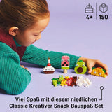 LEGO Classic Creative Snack Building Fun, Matleksak för fantasifulla rollspel, Byggset för pojkar och flickor 4 år gamla, Cupcake, Avokado, Popsicle och Taco 11039 Byggset Besuche den LEGO-Store