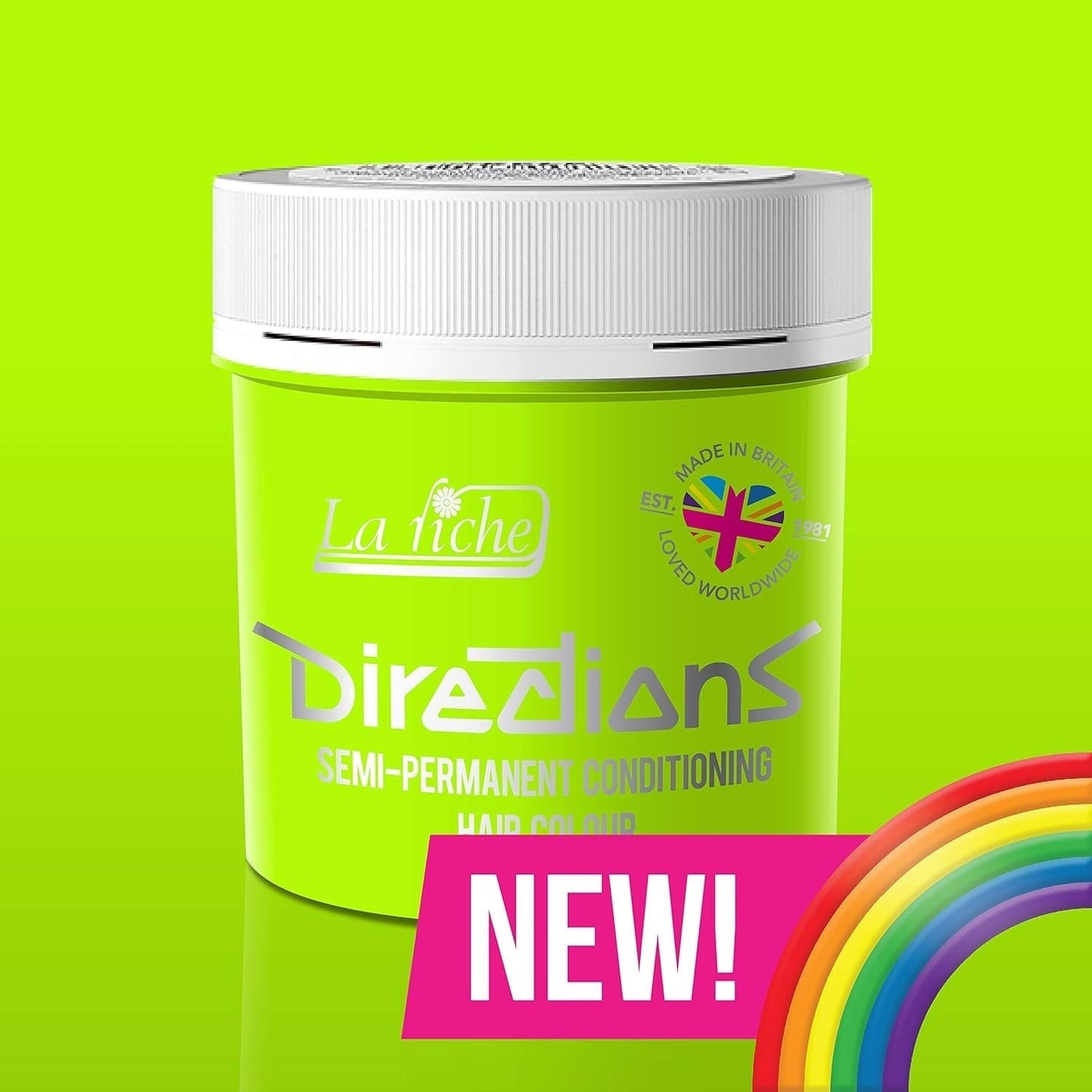 Instruktioner semi-permanent hårfärg 88ml - Fluorescerande Orange Hårfärgning Naty Shop Fluorescent Green 88 Ml (förpackning med 2)