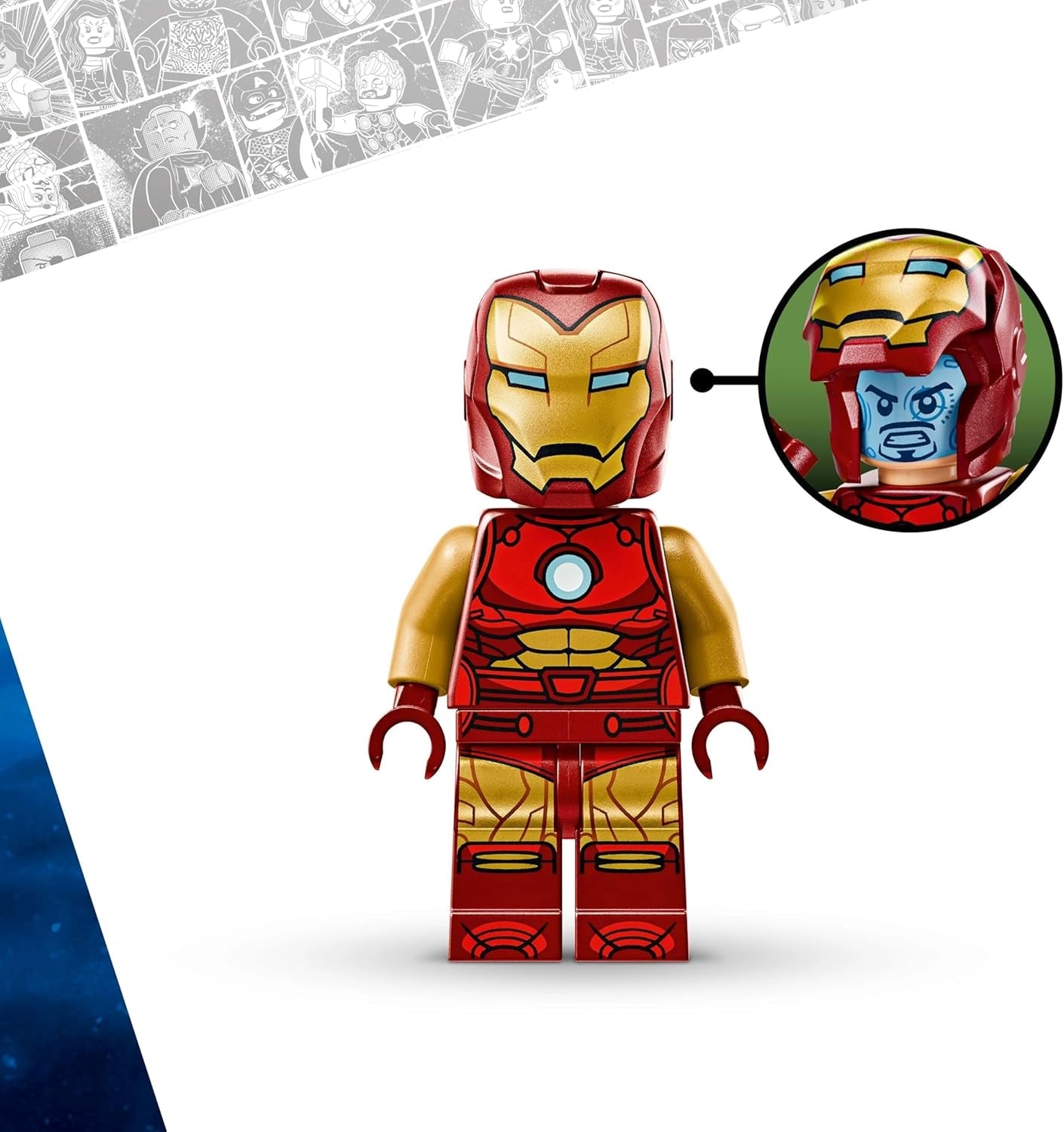 LEGO Marvel Iron Man Mech vs. Ultron - Superhjälteleksak med 2 minifigurer - Actionfigur med rörliga armar, ben och fingrar - Present till pojkar och flickor i åldern 6+ 76307 Besuche den LEGO-Store byggset