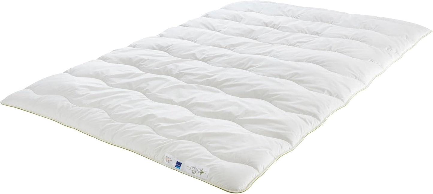 Badenia Trendline Eco quilt Aerelle Blue Duo 135 X 200 Cm, Vit, Öko-Tex certifierad, Tillverkad i enlighet med tysk kvalitetsstandard Täcken och täcken Naty Shop
