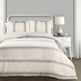 Lush Decor Randig Bondgård Quilt, Hel/Drottning, Grå Quilts och Quilts Naty Shop King Blue