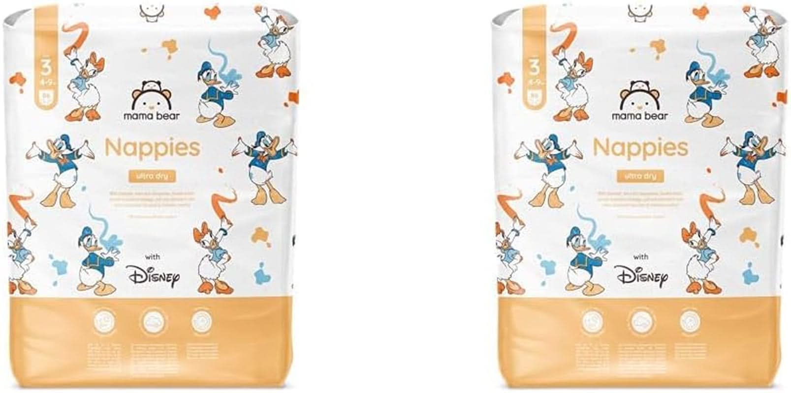 Blöjor Mama Bear Disney Ultra Dry storlek 4 (8-14 kg), vit, 84 st (1 förpackning)