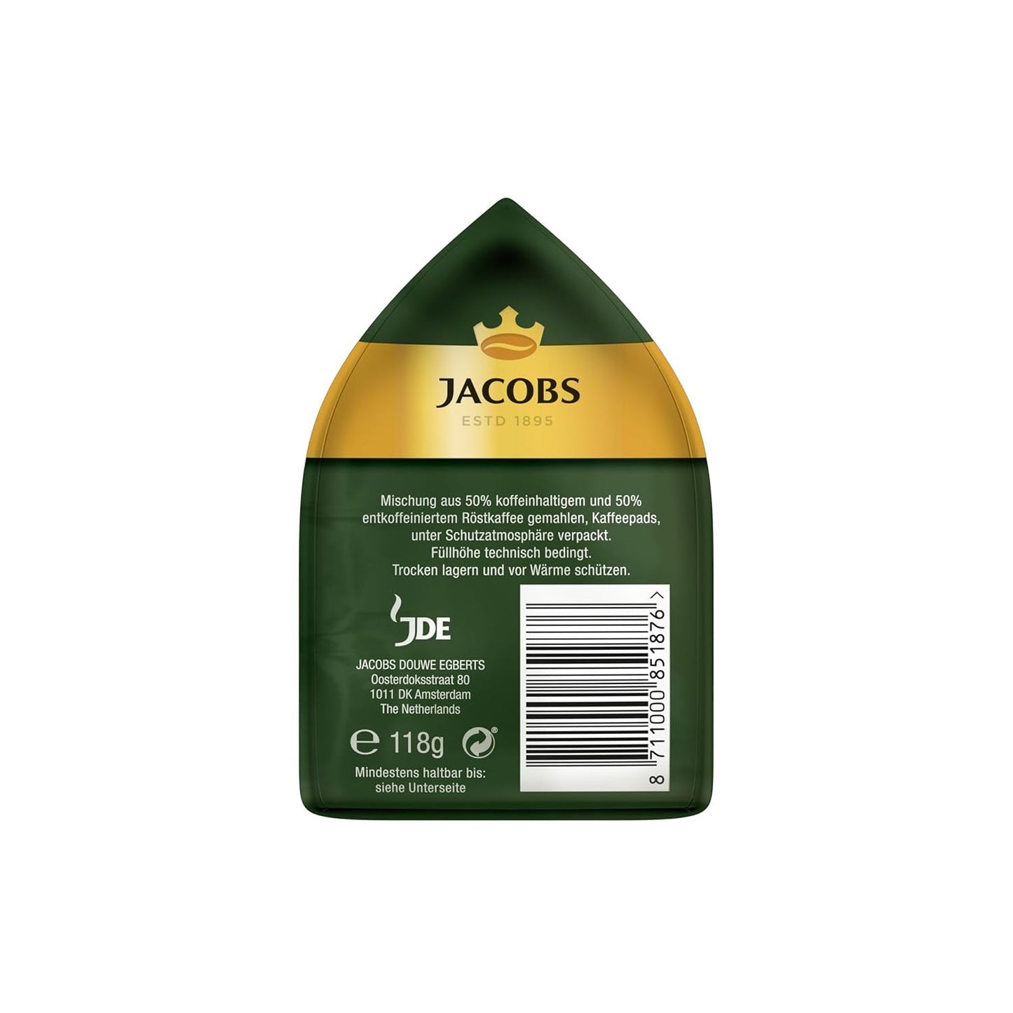 Jacobs Crema Balance Pads, Senseo-kompatibla pads, 5 x 18 Getränke, 90 Kaffeepads