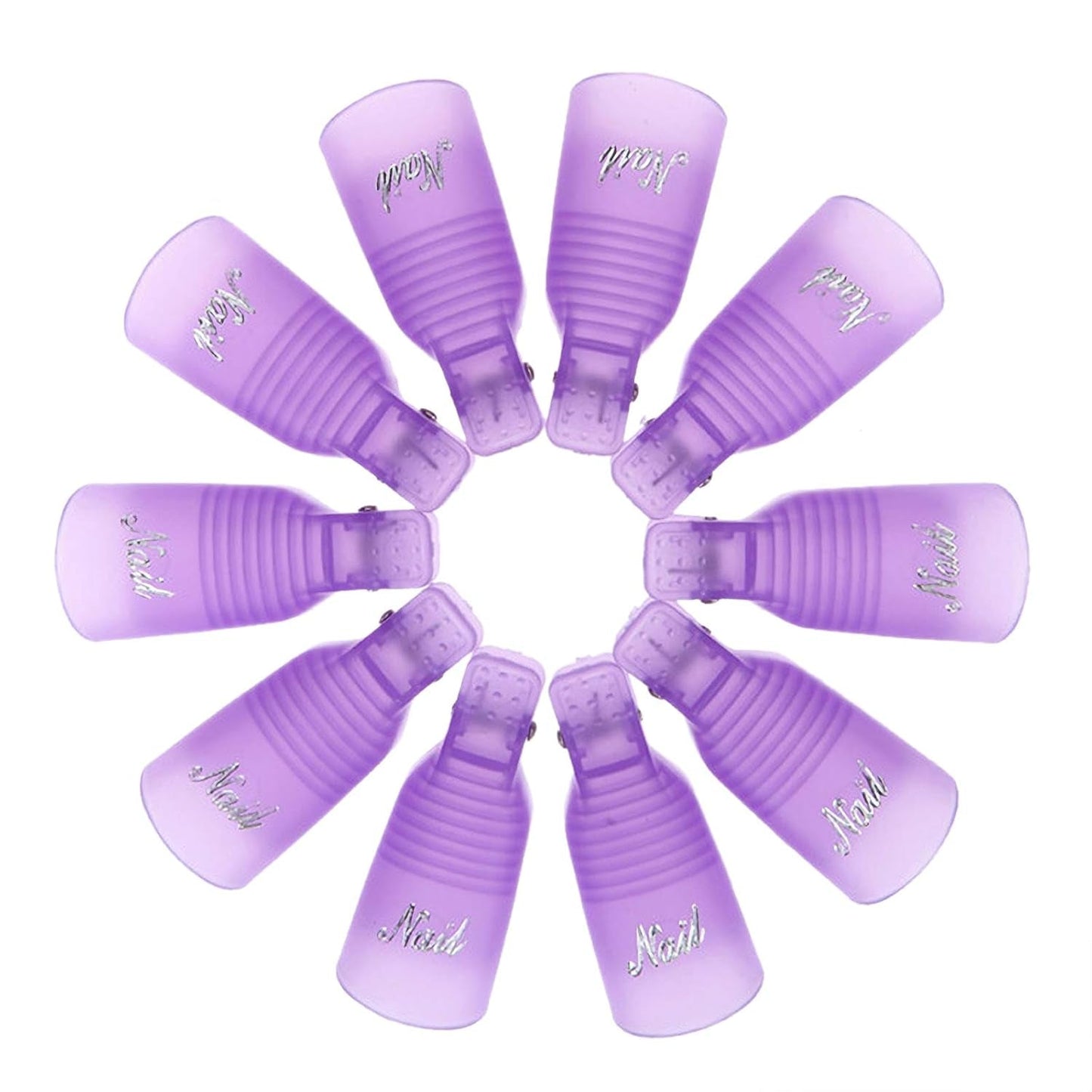 Hanyousheng Nagellackentferner Clips, Nagel Clips, 10 Stück Schwarz Nagelclips, Nagel Klammer, Nails Art Gel Cap, Soak off Clip Cap UV Gel Poliermittel Entferner Wrap Nail Tool