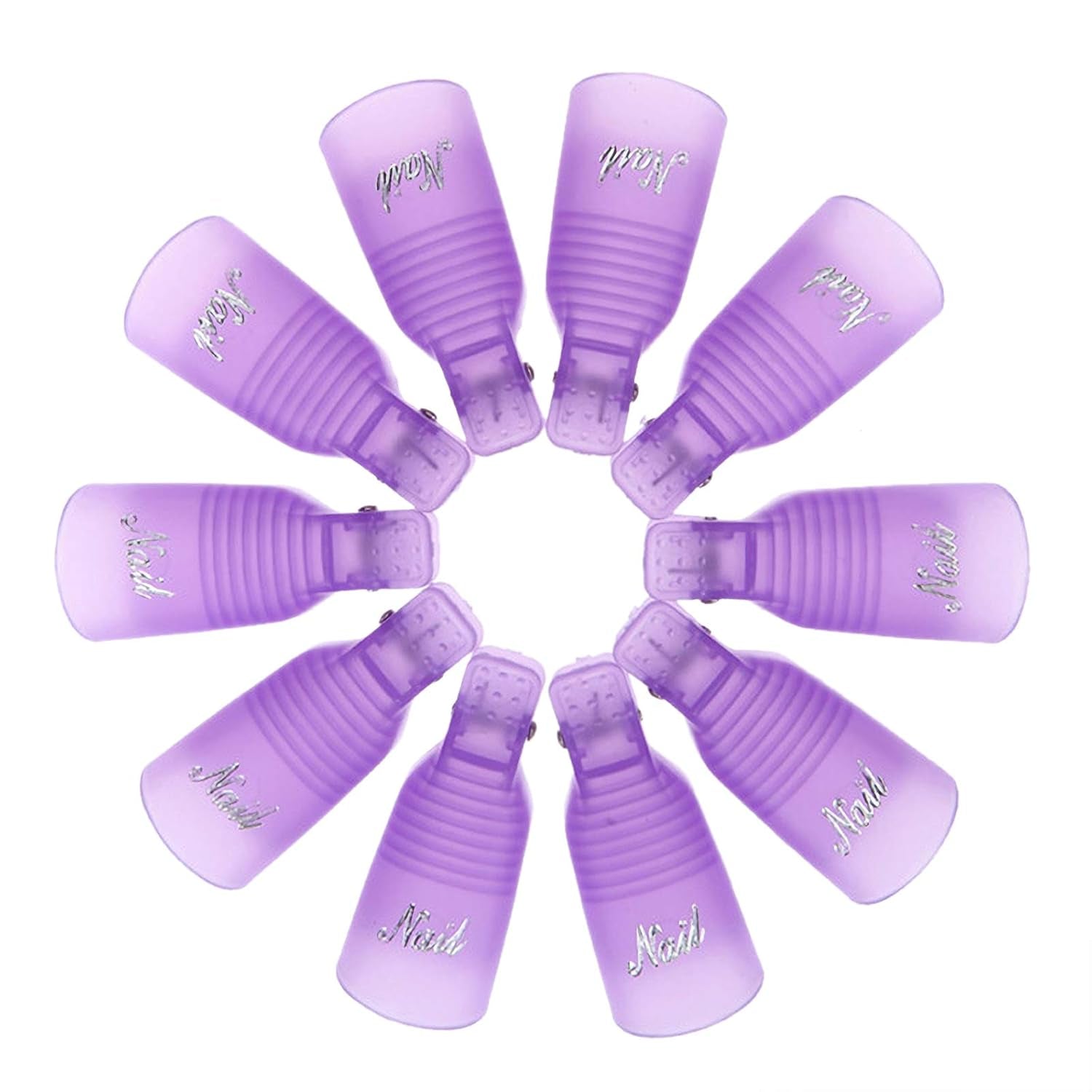 Hanyousheng Nagellackentferner Clips, Nagel Clips, 10 Stück Schwarz Nagelclips, Nagel Klammer, Nails Art Gel Cap, Soak off Clip Cap UV Gel Poliermittel Entferner Wrap Nail Tool