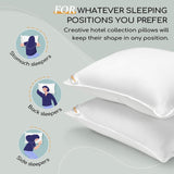 HARBOREST Sovsängskudde, 2 delar, lyxig plysch, alternativ kudde, bra för sido- och ryggsyllar, hotellkollektion, kudde, standard/queen size, 50,8 x 66 cm Naty Shop standardkuddar