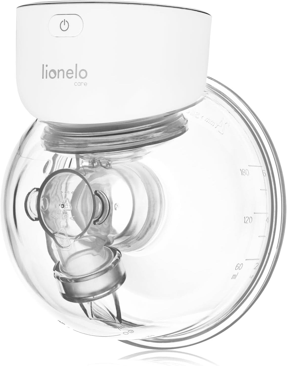 Enkel elektrisk bröstmjölkspump LIONELO Fidi Free 180 ml, bärbar pump med 2 faser, energisparande 9 nivåer, 3 storlekar av silikontrattar Timer Tillbehör Mat och amning Bebe Naty Shop
