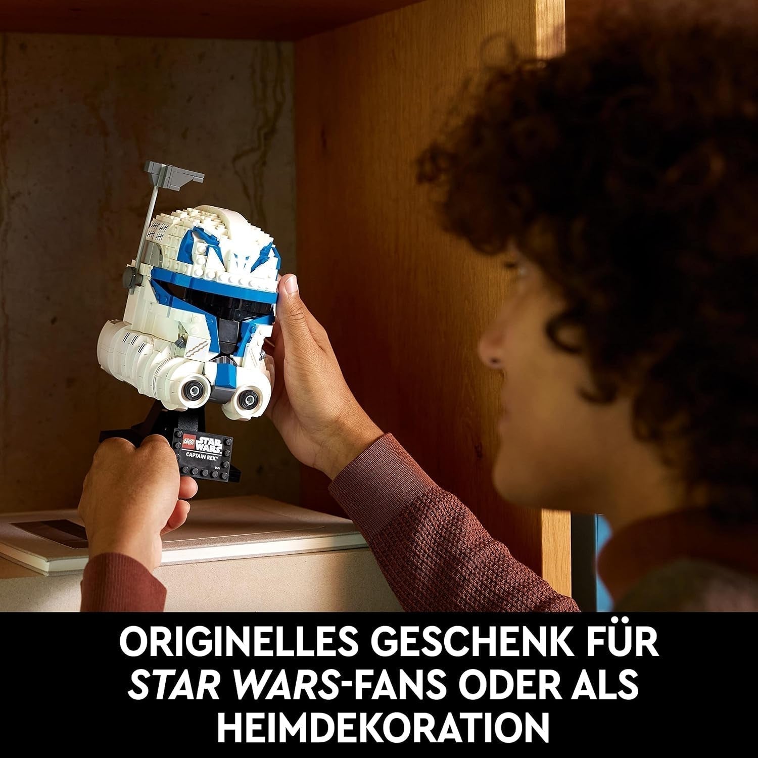 LEGO 75349 Star Wars Captain Rex Hjälmset Clone Wars Samlarmodell 2023-serien Souvenirbit och presentidé Byggset Besuche den LEGO-Store