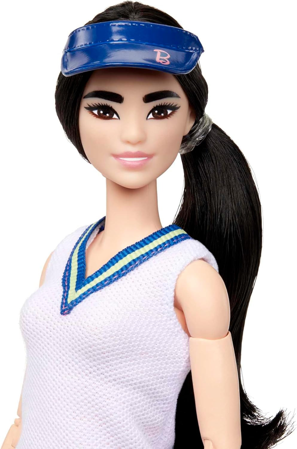 Barbie Made to Move Doll - Tennisspelare med racket och boll - 22 leddocka för realistisk lek, tennisfans och barn från 3 år och uppåt, HKT73